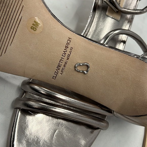 NWOB $159 Antonio Melani x Elizabeth Damrich, the Mama Metallic Ankle Strap - Picture 4 of 4